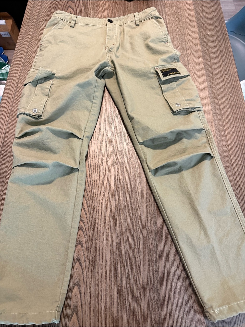 Subciety Men's Cargo Pants in Light Tan with Utility Pockets